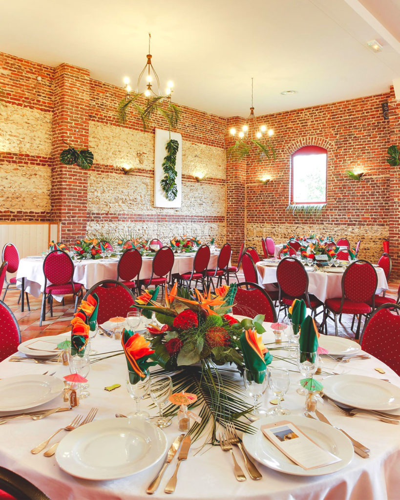 La mare du bois salle de réception décoration vert